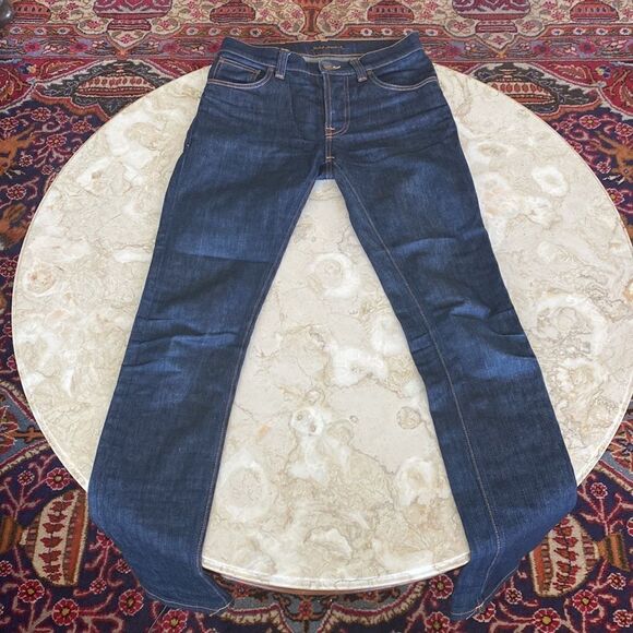 Nudie Grim Tim Dry Open Navy Comfort Stretch Jeans - Picture 2 of 14